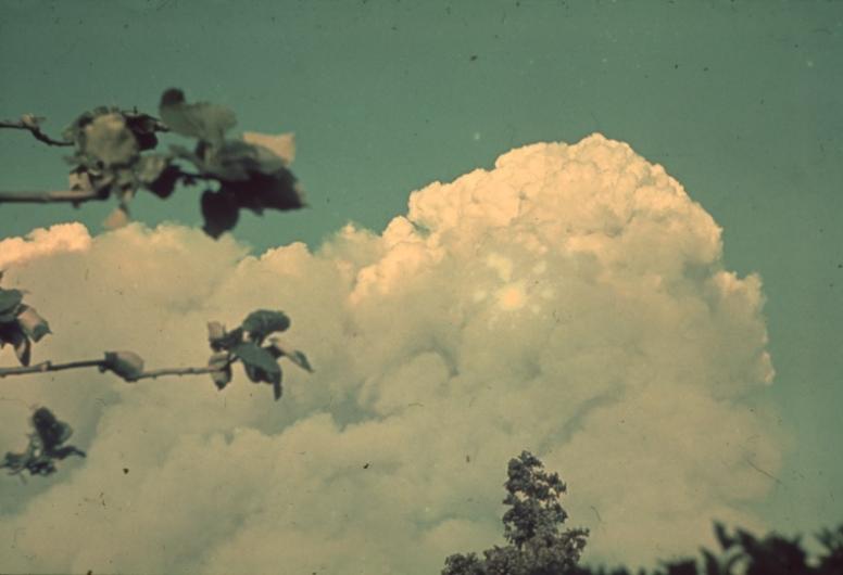 Rookwolken van de brand na het bombardement van Rotterdam van 14 mei 1940, gezien vanuit Overschie. Foto Hendrik Sutterland. Collectie 4287, nr. Restanten van gebouwen na het Duitse bombardement van 14 mei 1940. Overzicht vanaf het Erasmushuis: C & A winkel op de hoek van de Hoogstraat en Korte Hoogstraat. Verder de Sint-Laurenskerk, mei 1940. Anonieme foto. Collectie 4100, nr. 1978-2684