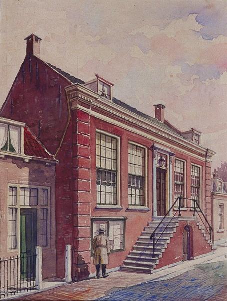 Raadhuis aan de Dorpsstraat in Bleiswijk in 1928. Vervaardiger: J. Verheul. Collectie 4081, nr. 1971-2202-01