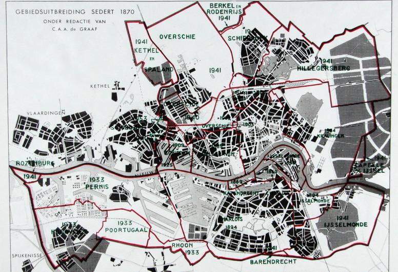 Hoe Rotterdam groeide. Collectie Kaarten en Plattegronden.